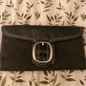 Coach black buckle wallet.